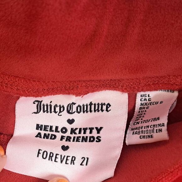 Forever21 X Hello Kitty X Juicy Couture Tracksuit PANTS ONLY size Large - Picture 6 of 7